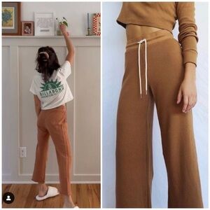 Mate the label wide waffle thermal pants